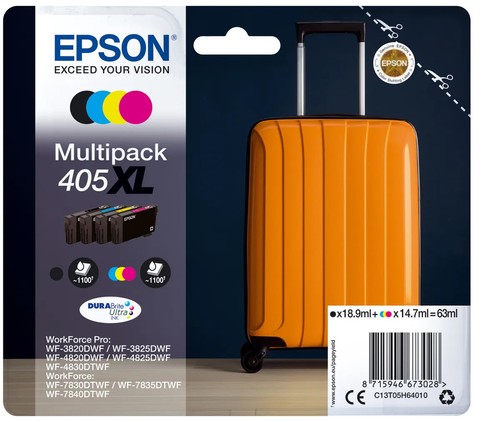 Epson 405 XL / T05H6 / C13T05H64010 / C13T05H64020 Tinten Sparset schwarz, cyan,