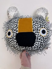 Black and White Lion Toy Cushion Pillow Kids Animal Lioness