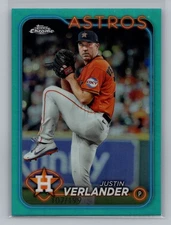 2024 Topps Chrome Justin Verlander Houston Astros Aqua Refractor /199 #291 10957