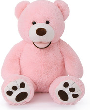 Giant Teddy Bear with Big Footprints Plush Stuffed Animals Pink Birthday Gift