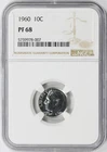 1960 Proof Roosevelt Dime 10c NGC PF68