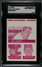 TOM SEAVER 1971 Topps #68  ERA Leaders  Unique Color Separation PROOF SGC