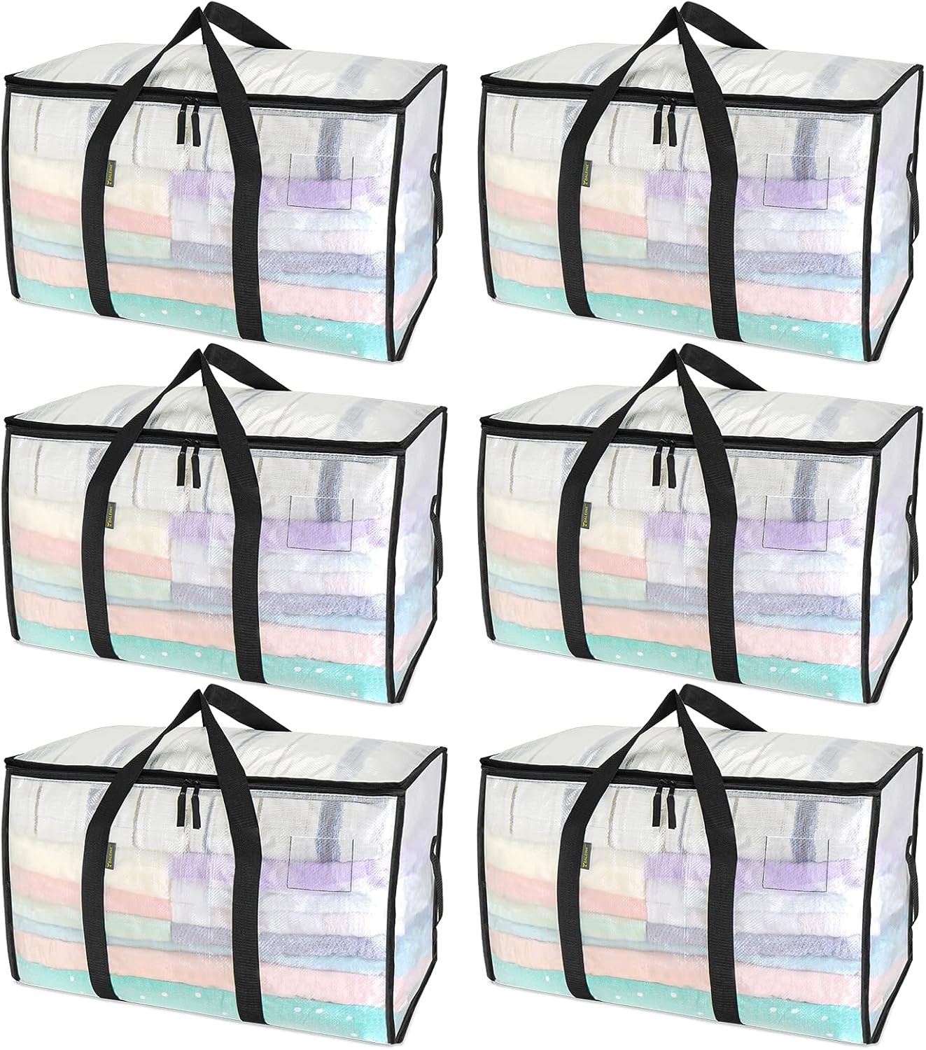 6-Pack Heavy-Duty Oversized Moving Bags with Reinforced Handles