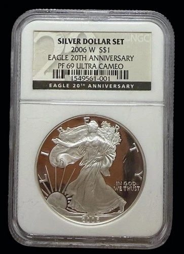 2006-W American Silver $1 Eagle 20th Anniversary NGC PF69 Ultra Cameo