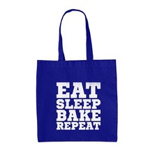 Eat Sleep Gebäck Repeat - Leinen Tragetasche - Baker Backen Koch Teig Koch Cook