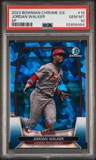 Jordan Walker 2023 Bowman Chrome Sapphire SP RC PSA 10 POP 13 Cardinals