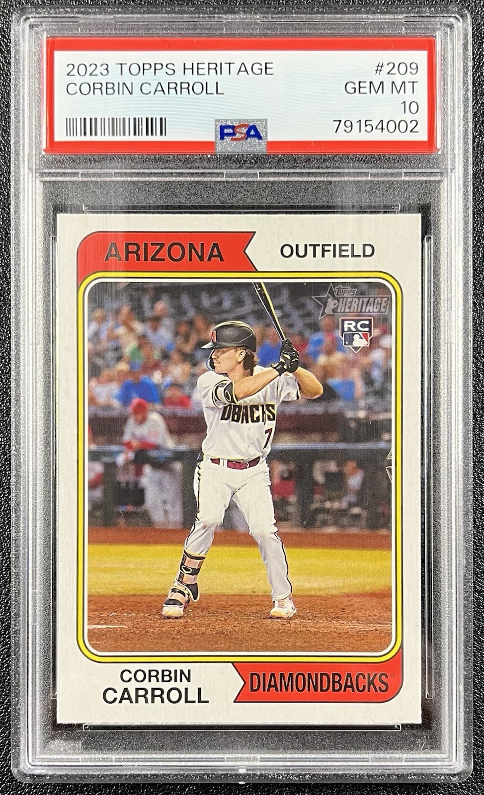 2023 Topps Heritage Corbin Carroll Rookie RC #209 PSA 10
