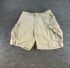 Polo Ralph Lauren Cargo Shorts 36 Beige 100 Cotton Military Utility Men's