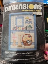1987 Dimensions Country Bath 5x7 Counted Cross Stitch Sealed