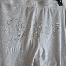 Juicy Couture Light Pink Velour Rhinestone Logo Lounge Pants Sleepwear X Large