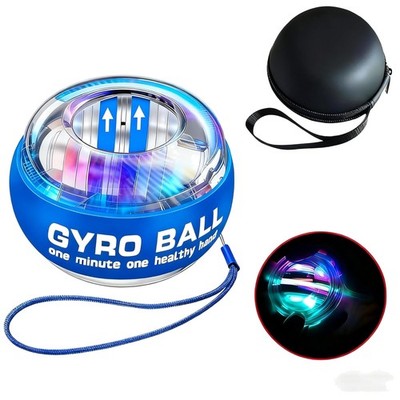 Auto-Start Power Gyro Ball with LED Lights - Build Wrist Strength Effortlessly
