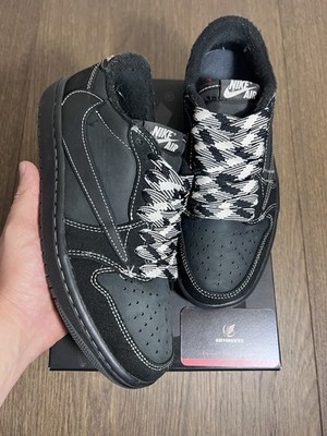 Size 7 - Travis Scott x Air Jordan 1 Low OG 'Black Phantom' DM7866-001 (Clean)
