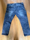 Bleecker Mercier mens blue acid wash distressed tapered denim jeans 5-pocket — photo 4