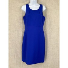 J.Crew Royal Blue 100% Wool Sheath Dress Sz 6 Business Office Cocktail Timeless