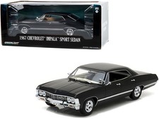 1967 Chevrolet Impala Sport Sedan Tuxedo Black 1/24 Diecast Greenlight