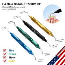 Dental Endo Condenser Gutta Percha Tips NITI Stainless Hand Plugger Set 30-100