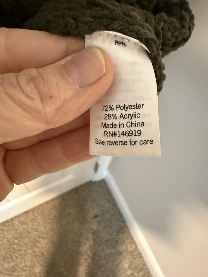 SO 女式深绿色厚大码电缆针织套衫毛衣 S 码 — 第 4/4 张图片