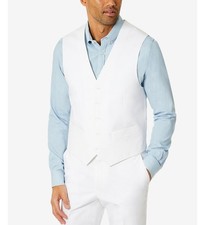  115 BRAND NEW TOMMY HILFIGER Mens XL White Cotton TH FLEX/Stretch Suit Vest