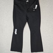 Old Navy Women Pants 16 Black Dress Pants Pixie Flare High-Rise 29" Inseam NWT