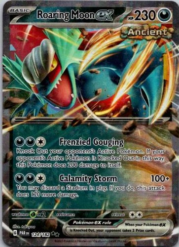 Roaring Moon ex 124/182 Paradox Rift Double Rare Holo NM Pokemon TCG