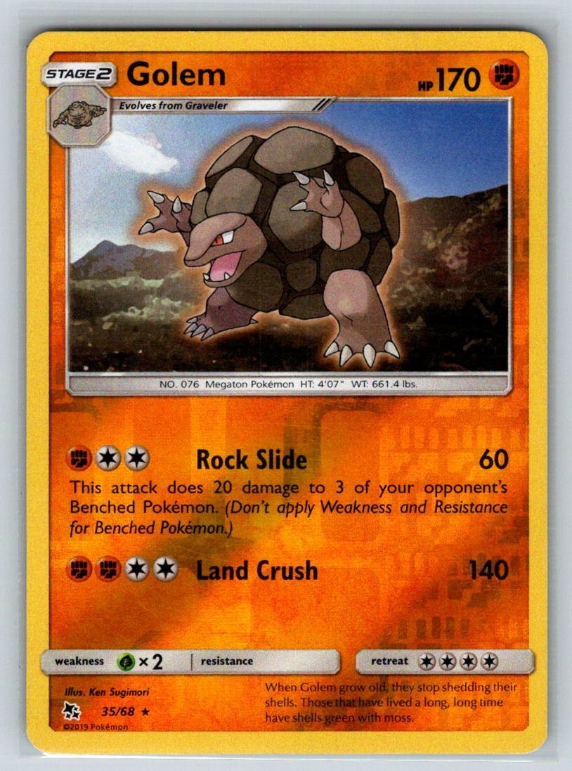 Golem 35/68 Hidden Fates Reverse Holo NM