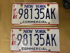 Matching Set Statue of Liberty New York  License Plates Pair 98135AK, Commercial