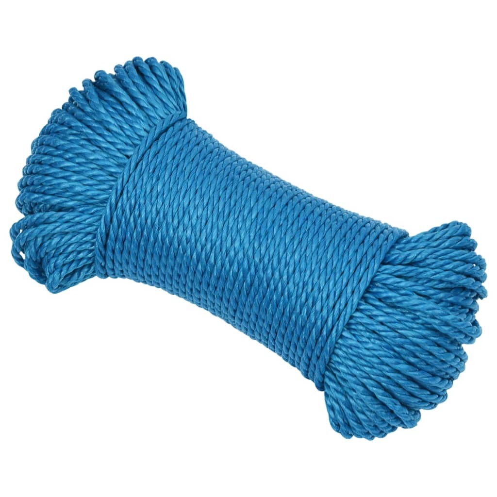 Bobina Corda Polipropilene Blu 8 mm - 100 m per Uso Industriale