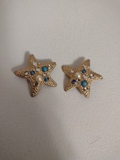 Vintage LP Lindsey Phillips Shoe Snaps Gold Tone Starfish