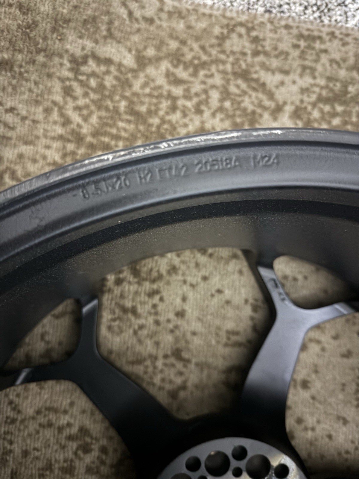 LAMBORGHINI HURACAN Performante Front Center Lock Wheel Satin Black