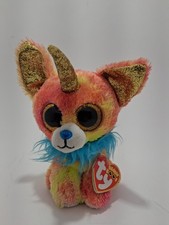 TY Silk Beanie Boos Plush YIPS the Chihuahua Dog Unicorn 6"  Collectible 