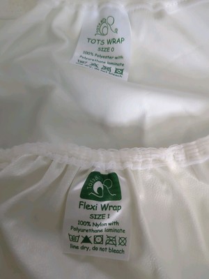2 x TotsBots White Tots Wrap/Flexiwrap - Pooper Hero! Stoffwindelhülle!