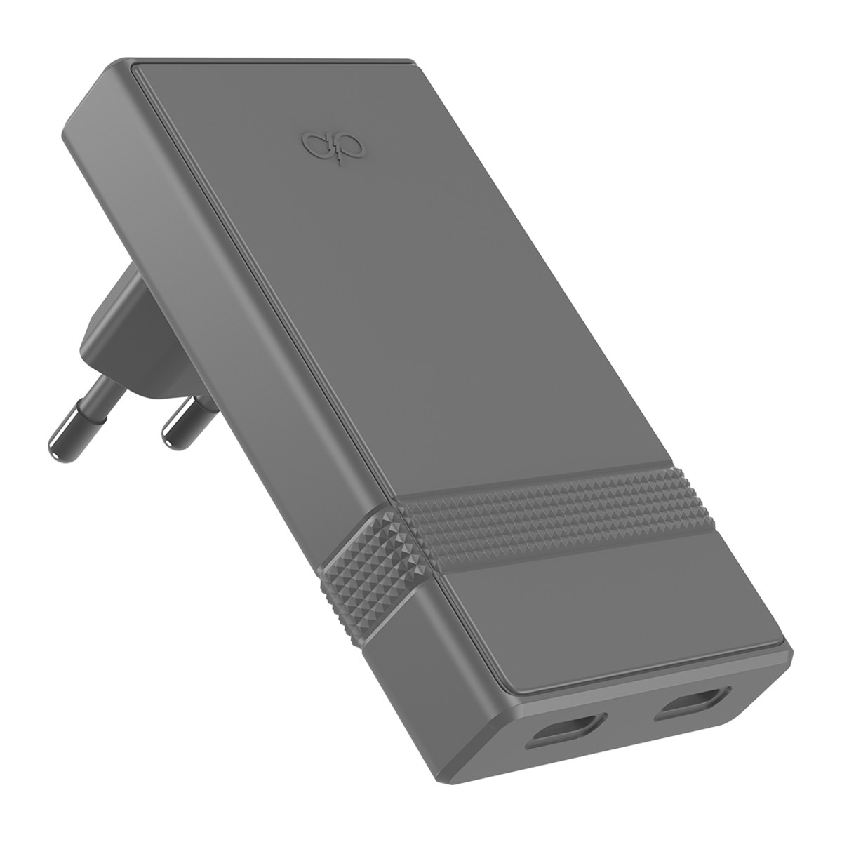 Chargeur de voyage 2 USB-C 45W compact en L pour le train