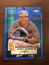 2021 Chrome Platinum Anniversary Mega Box Blue Prism Refractor Sandy Alomar Jr