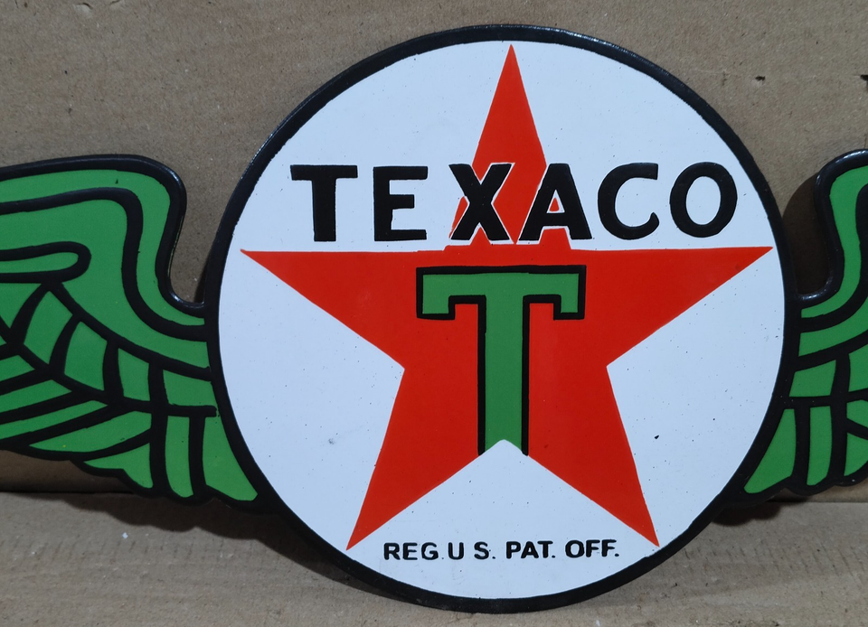 Texaco Porcelain Enamel Sign 30 x 9 Inches 1 Sided | eBay