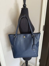 Coach Leather Pale Blue Tote/ Shoulder Bag Medium Size