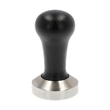 Motta 51mm Coffee S/S Tamper Flat Smooth Base with Black Wooden Handle 8180/B