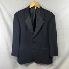 Ermenegildo Zegna Tuxedo Jacket Mens 42 Black Wool Notch Lapel Formal Suit Soft
