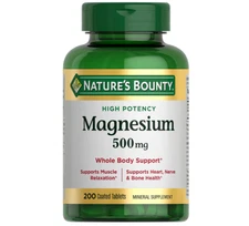 Nature's Bounty Magnesium 500 mg Mineral Supplement - 200 Tablet
