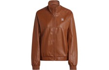 adidas Originals Trefoil Faux Leather Zip-Up Jacket