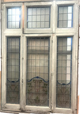 Fenétre a imposte en vitrail Art Déco vers 1900 XX siècle