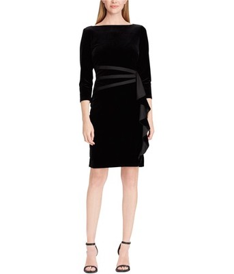 american living satin ruffle sheath dress Amazon.com: American Living Womens Ruffled Sheath Dress, Black, 2 : Clothing,  Shoes & Jewelry