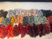 Lot of 70 Hanks 2 ply wool tapestry needlepoint dyed yarn