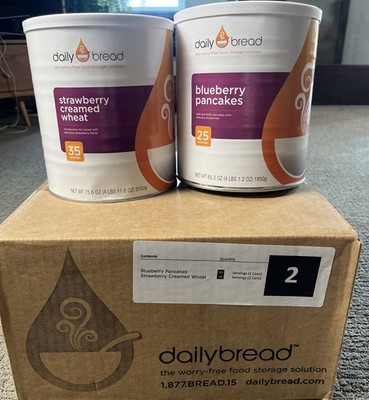 Daily Bread Long Term Food Storage Blueberry Pancakes Strawberry Creamed Wheat