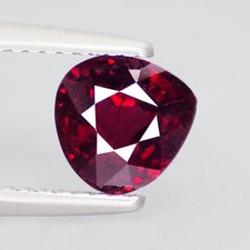 1.95 Cts TOPCLASS PEAR 7 x 7 mm NATURAL TANZANIA REDDISH PINK RHODOLITE GARNET