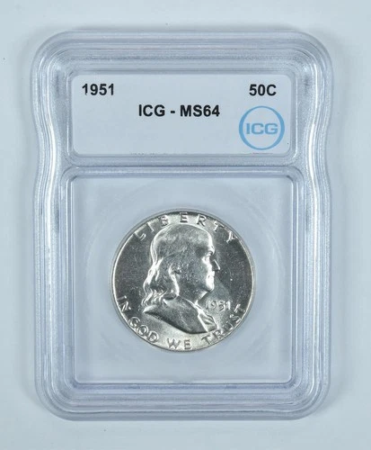 1951 Franklin Half Dollar MS64 ICG *8300