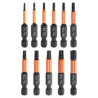 "11 Stk. T6-T40 Torx Bits 2\" 1/4\" Sechskant FüR Schraubendreher"