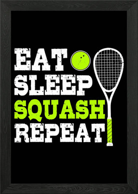 Eat Sleep Squash Repeat Gerahmtes Wandbild Poster Leinwanddruck Bild