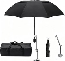 HVAC Umbrella W/ Magnetic Base Double Layer Foldable Sun Umbrella W/ Carry Case