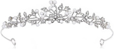 Rhinestone Pearl Tiaras and Crowns Headpieces for Women and Flower Girls Bridger