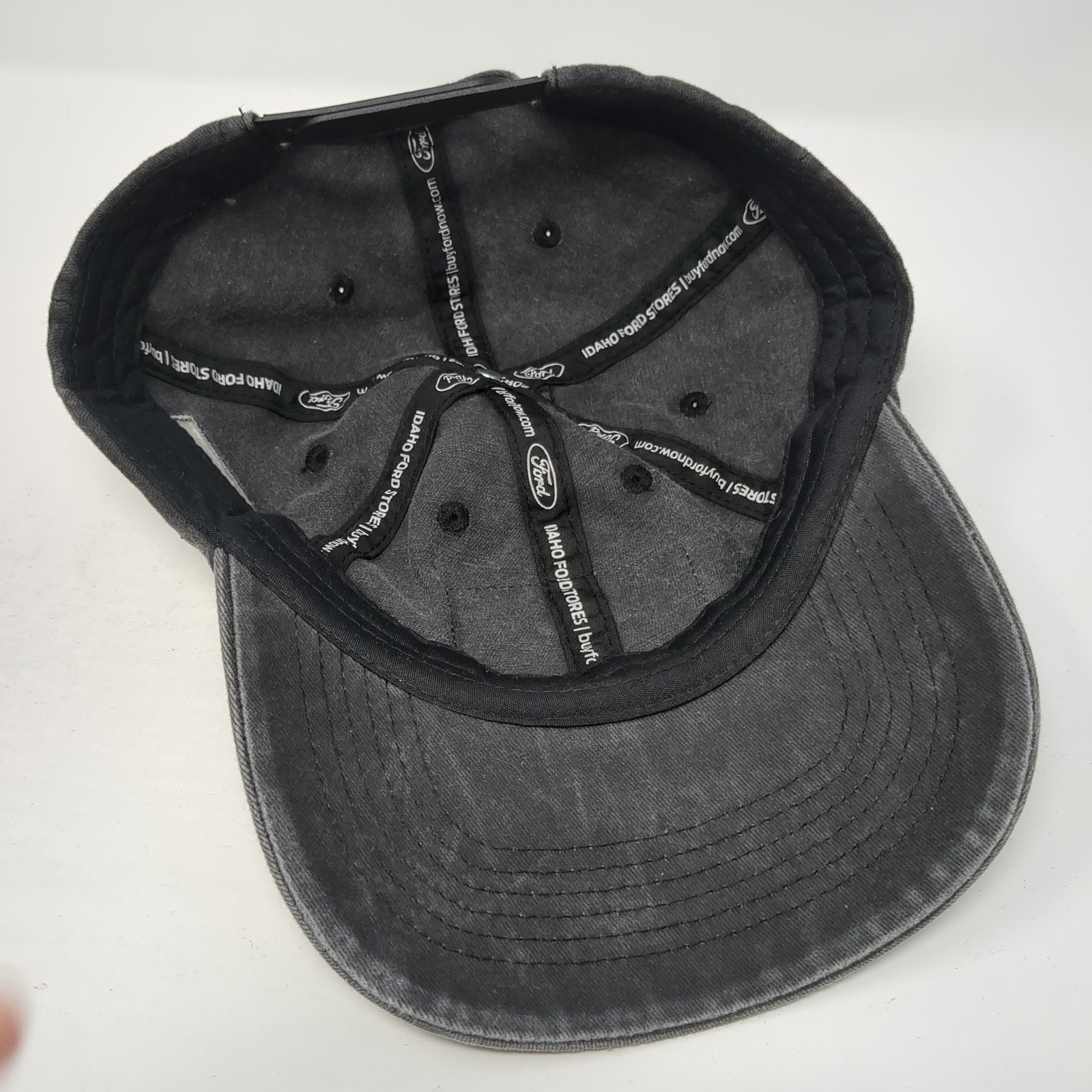 USA Flag Leather Patch Snapback Hat Gray One Size… - image 8